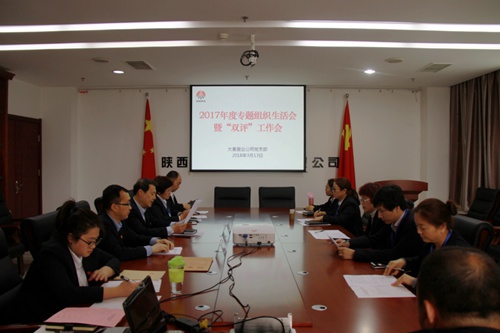 大秦置業(yè)公司：緊嚴(yán)并舉開好黨支部2017年度專題組織生活會(huì)暨雙評(píng)工作會(huì)