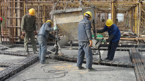 天工公司土建四部曹家灘煤礦原煤倉工程進(jìn)入沖刺階段