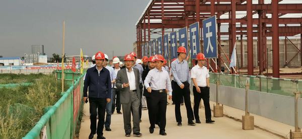 開沃新能源汽車集團(tuán)董事長黃宏生、渭南市副市長楊武民一行現(xiàn)場推進(jìn)渭南南京金龍項目建設(shè)