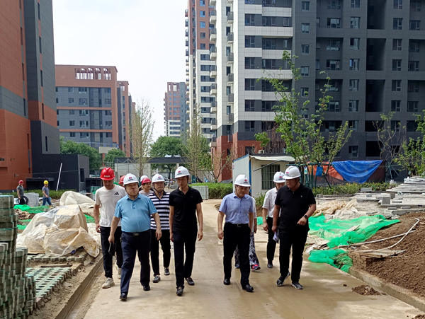 王明智一行深入藍(lán)山水岸項目檢查指導(dǎo)工作