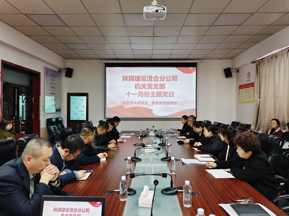 陜煤建設澄合分公司機關黨支部開展“黨建引領聚合力 安全護航促發(fā)展”主題黨日活動